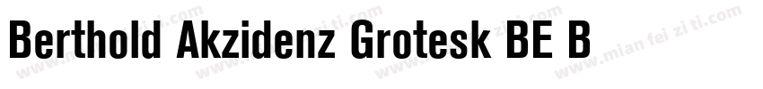 Berthold Akzidenz Grotesk BE Bold字体转换